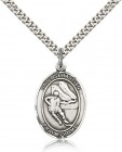 St. Sebastian Hockey Medal, Sterling Silver, Large
