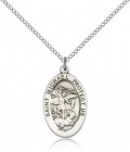 St. Michael the Archangel Medal, Sterling Silver