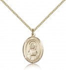 St. Lillian Medal, Gold Filled, Medium