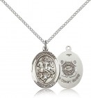 St. George Coast Guard Medal, Sterling Silver, Medium