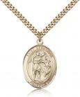 St. Sebastian Medal, Gold Filled, Large