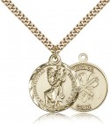 St. Christopher National Guard Medal, Gold Filled