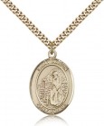 St. Aaron Medal, Gold Filled, Large