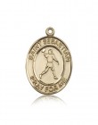 St. Sebastian Football Medal, 14 Karat Gold, Large