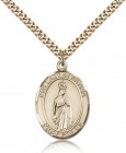 Our Lady of Fatima Medal, Gold Filled, Large