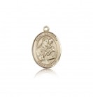 St. Anthony of Padua Medal, 14 Karat Gold, Medium