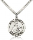 St. Theresa Medal, Sterling Silver