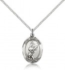St. Sebastian Softball Medal, Sterling Silver, Medium