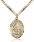 St. Bonaventure Medal, Gold Filled, Large