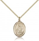 St. Agnes of Rome Medal, Gold Filled, Medium