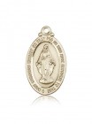 Miraculous Medal, 14 Karat Gold