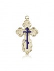 St. Olga Cross Pendant, 14 Karat Gold