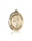 St. Sebastian Martial Arts Medal, 14 Karat Gold, Large