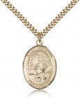 St. Rosalia Medal, Gold Filled, Large