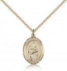 St. Bernadette Medal, Gold Filled, Medium