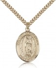 Our Lady of Guadalupe Medal, Gold Filled, Large