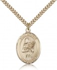St. Agatha Medal, Gold Filled, Large