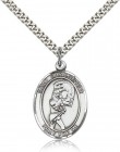 St. Christopher Softball Medal, Sterling Silver, Large