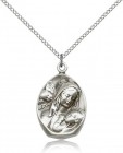 Madonna and Child Medal, Sterling Silver