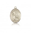 St. Sebastian Football Medal, 14 Karat Gold, Medium