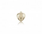 Heart Cross Pendant, 14 Karat Gold