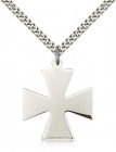 Surfer Cross Pendant, Sterling Silver