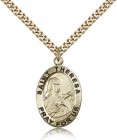 St. Theresa Medal, Gold Filled