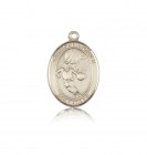 St. Sebastian Basketball Medal, 14 Karat Gold, Medium