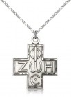 Light and Life Cross Pendant, Sterling Silver