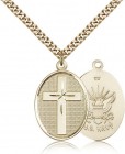 Navy Cross Pendant, Gold Filled