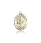 St. Christopher Baseball Medal, 14 Karat Gold, Medium