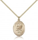 St. Agatha Medal, Gold Filled, Medium