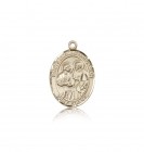 Sts. Cosmas and Damian Medal, 14 Karat Gold, Medium