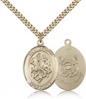 St. George Coast Guard Medal, Gold Filled, Large