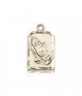 Praying Hands Medal, 14 Karat Gold