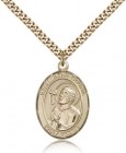 St. Rene Goupil Medal, Gold Filled, Large