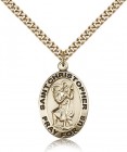 St. Christopher Medal, Gold Filled