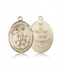Guardian Angel Army Medal, 14 Karat Gold, Large