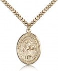 Our Lady of Good Counsel Medal, Gold Filled, Large