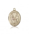 St. Zita Medal, 14 Karat Gold, Large
