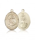 Our Lady of Mount Carmel Medal, 14 Karat Gold, Large