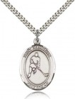 St. Sebastian Field Hockey Medal, Sterling Silver, Large