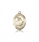 St Christopher Gymnastics Medal, Sterling Silver, Medium