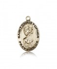 St. Christopher Medal, 14 Karat Gold