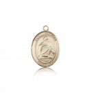 St. Charles Borromeo Medal, 14 Karat Gold, Medium