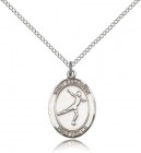 St. Sebastian Figure Skating Medal, Sterling Silver, Medium