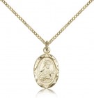 St. Theresa Medal, Gold Filled