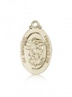 St. Michael the Archangel Medal, 14 Karat Gold