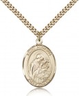 St. Aloysius Gonzaga Medal, Gold Filled, Large