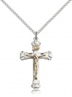 Crucifix Pendant, Two-Tone